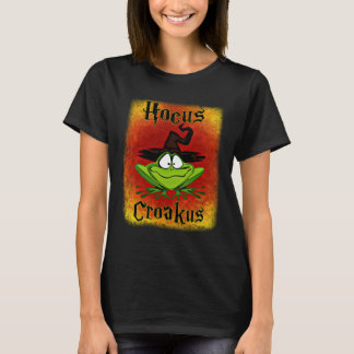 Funny Halloween Frog Hocus Croakus Shirt, T-Shirt