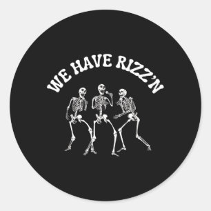 Funny Halloween Gen Alpha Slang Rizzn Classic Round Sticker