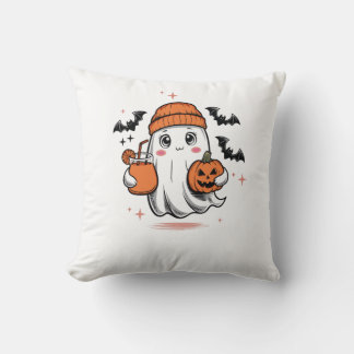 Funny Halloween Ghost Boo Jee ghost for Halloween Cushion
