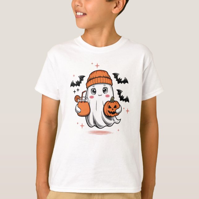 Funny Halloween Ghost Boo Jee ghost for Halloween T-Shirt (Front)