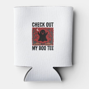 Funny Halloween Ghost Boo Tee Vintage Vector Desig Can Cooler