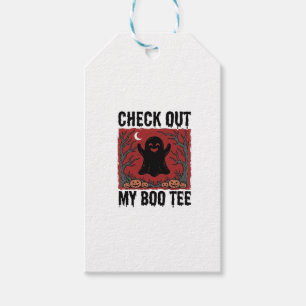 Funny Halloween Ghost Boo Tee Vintage Vector Desig Gift Tags