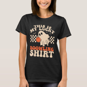 Funny Halloween Ghost Boowling Bowler Costume Bowl T-Shirt