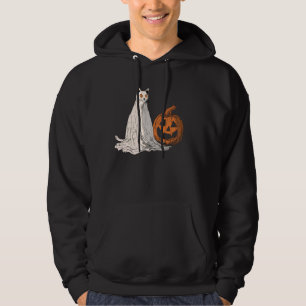 Funny Halloween Ghost Cat Boo Sheet Pumpkin Costum Hoodie