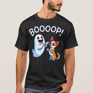 Funny Halloween Ghost Chihuahua Dog Boop Silly Pup T-Shirt