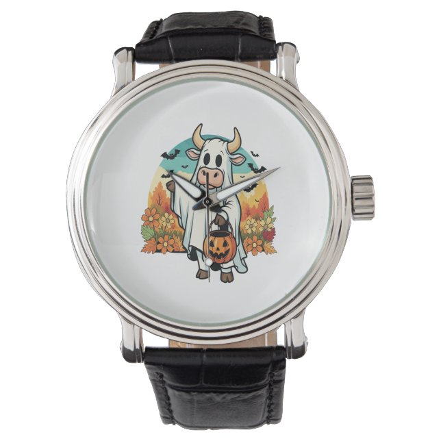 Funny Halloween Ghost Cow Watch (Front)