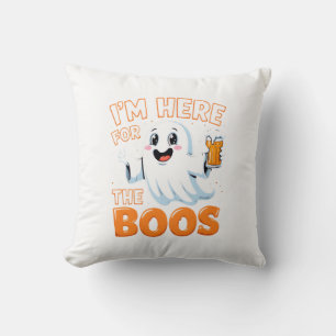 Funny Halloween Ghost Design – "I’m Here for the B Cushion
