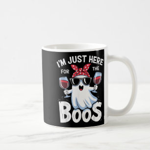 Funny Halloween Ghost Design Im Here for The Boos Coffee Mug