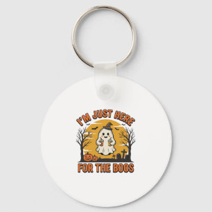 Funny Halloween Ghost Here for the Boos Vintage De Key Ring