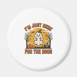 Funny Halloween Ghost Here for the Boos Vintage De Magnet
