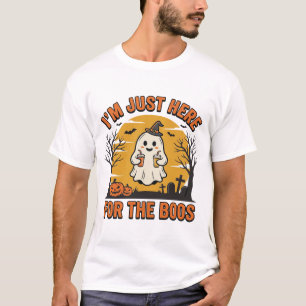 Funny Halloween Ghost Here for the Boos Vintage De T-Shirt