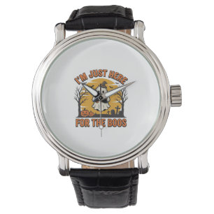 Funny Halloween Ghost Here for the Boos Vintage De Watch