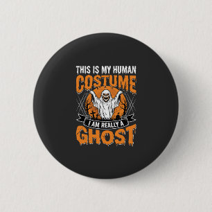 Funny Halloween Ghost Human Costume Vintage 6 Cm Round Badge