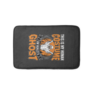 Funny Halloween Ghost Human Costume Vintage Bath Mat