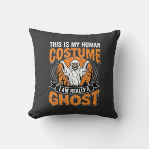 Funny Halloween Ghost Human Costume Vintage Cushion