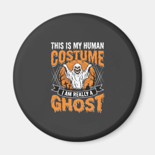 Funny Halloween Ghost Human Costume Vintage Magnet