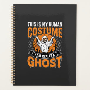 Funny Halloween Ghost Human Costume Vintage Planner