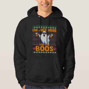 Funny Halloween Ghost Im Just Here For The Boos Bo Hoodie