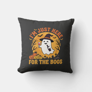 Funny Halloween Ghost I'm Just Here For The Boos Cushion