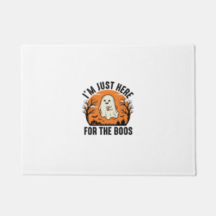 Funny Halloween Ghost Just Here for the Boos Shirt Doormat