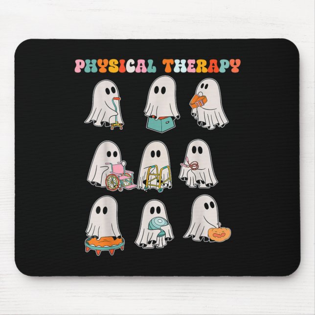 Funny Halloween Ghost Physical Therapy Pt Physical Mouse Mat (Front)