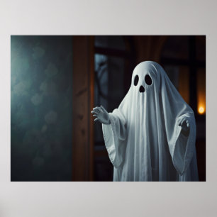 Funny Halloween ghost Poster