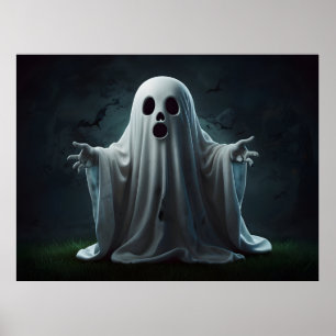 Funny Halloween ghost Poster