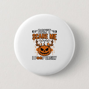 Funny Halloween Ghost Pumpkin Quote Vector Design_ 6 Cm Round Badge