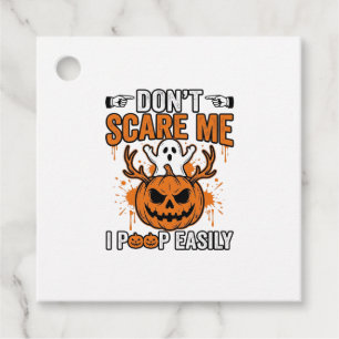Funny Halloween Ghost Pumpkin Quote Vector Design_ Favour Tags