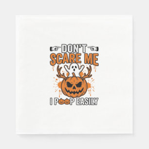 Funny Halloween Ghost Pumpkin Quote Vector Design_ Napkin