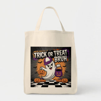 Funny Halloween Ghost & Pumpkins Tote Bag
