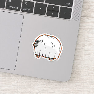 Funny Halloween Ghost Racoon Custom Vinyl Sticker
