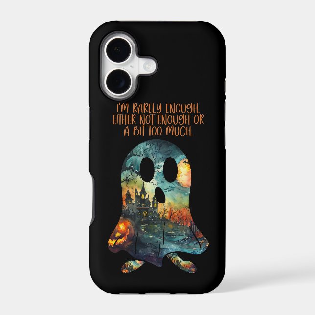 Funny Halloween Ghost Rarely Enough (Back)