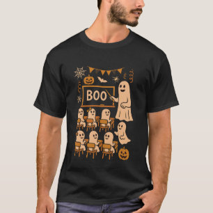 Funny Halloween Ghost Teacher Teaching Students in T-Shirt