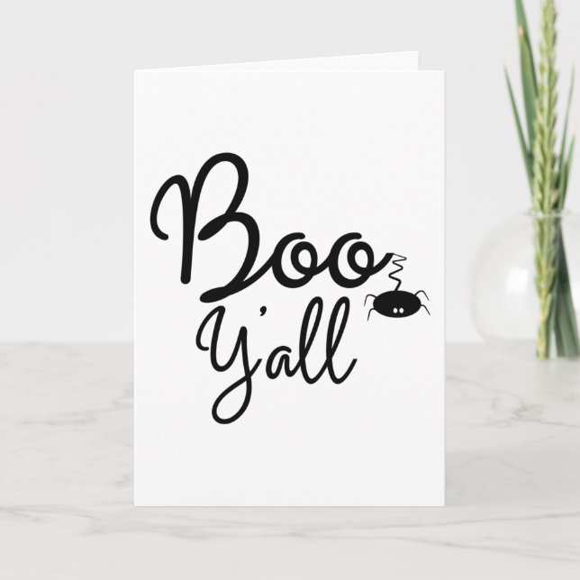 Funny Halloween Gifts - Boo Y'all Card (Front)