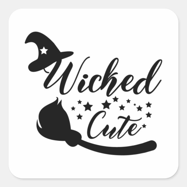Funny Halloween Gifts - Wicked Cute Square Sticker (Front)