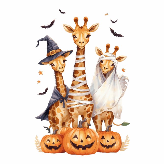 Funny Halloween Giraffe T-Shirt – Boo, Mummy & Wit (Creator Uploaded)