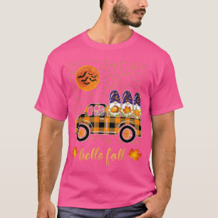 Funny Halloween Gnomes Witch Holding Pumpkin Ridin T-Shirt
