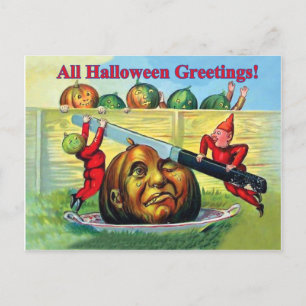 Funny Halloween greeting Postcard