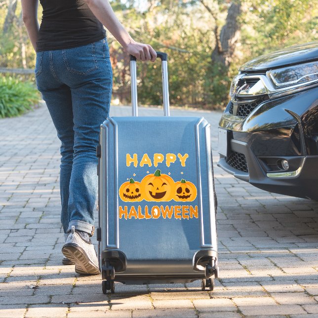 Funny Halloween Happy Halloween Pumpkins (Suitcase Insitu)