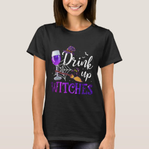 Funny Halloween Hat Drink Up Witches Funny Drink U T-Shirt