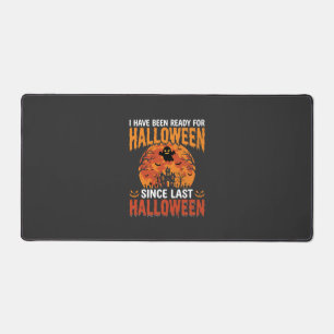Funny Halloween Haunted House Ghost Moon Design Desk Mat