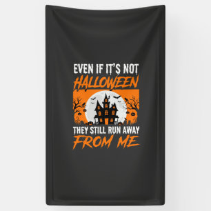 Funny Halloween Haunted House Quote Graphic Banner