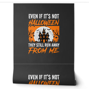 Funny Halloween Haunted House Quote Graphic Wallpaper