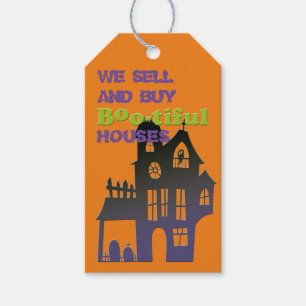 Funny Halloween Haunted House Real Estate Gift Tags