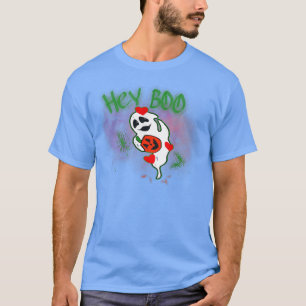 Funny Halloween Hey Boo Spooky Season Spooky Ghost T-Shirt
