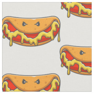 funny halloween hotdog monster spooky fabric
