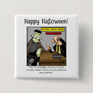Funny Halloween Humour Button Gifts/Favours