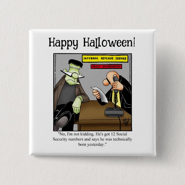 Funny Halloween Humour Button Gifts/Favours (Front)