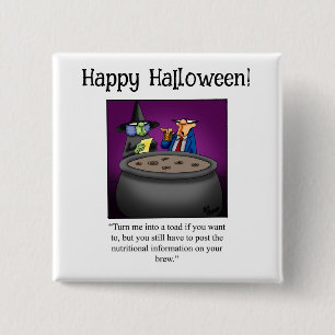 Funny Halloween Humour Button Gifts/Favours